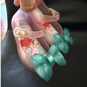 Mini Melissa The Little Mermaid Ariel Jelly Shoes toddler girls princess / 5c